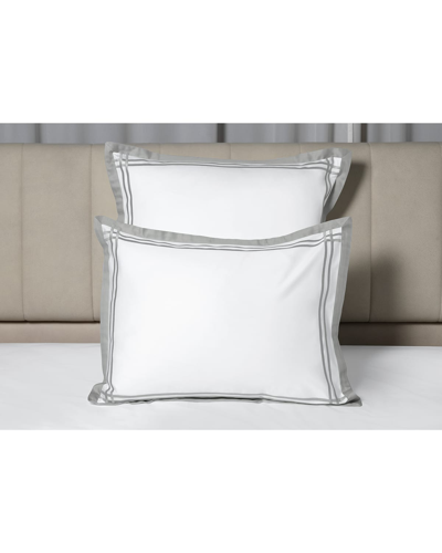 Signoria Firenze 400-thread Count Cotton Standard Sham In White/silver Moon