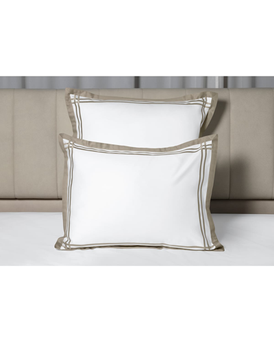 Signoria Firenze 400-thread Count Cotton King Sham In White/khaki