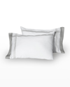 Signoria Firenze 400-thread Count Cotton King Pillowcases, Set Of 2 In White/silver Moon