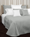 Signoria Firenze Letizia Quilted King Coverlet In Silver Moon