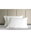 Signoria Firenze Granduca 600 Thread Count Pillowcases In White/taupe