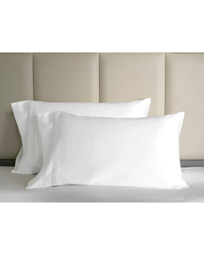 Signoria Firenze Granduca 600 Thread Count Standard Pillowcases, Set Of 2 In White/white