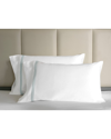 Signoria Firenze Granduca 600 Thread Count Pillowcases In White/wilton Blue