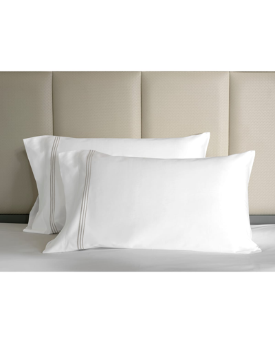 Signoria Firenze Granduca 600 Thread Count Pillowcases In White/pearl
