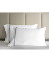 Signoria Firenze Granduca 600 Thread Count Standard Pillowcases, Set Of 2 In White/dark Blue