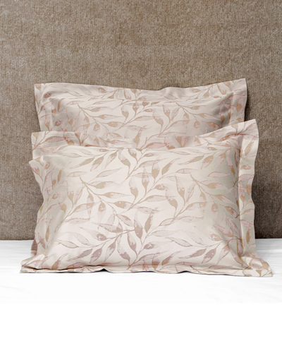 Signoria Firenze Argentario 500 Thread Count Jacquard Euro Sham In Pink/khaki