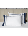 Signoria Firenze 400-thread Count Cotton Standard Pillowcases, Set Of 2 In White/dark Blue
