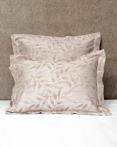 Signoria Firenze Argentario 500 Thread Count Jacquard Standard Sham In Pink/khaki