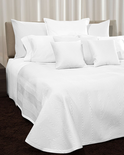 Signoria Firenze Letizia Quilted Queen Coverlet In White