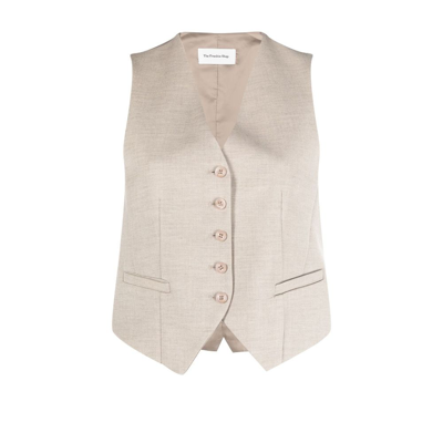 The Frankie Shop Neutral Geslo Waistcoat In Neutrals