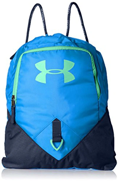 Under Armour Undeniable Sackpack In Blue Circuit (436)/green Typhoon