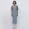 Simkhai Nancy Cape-effect Recycled Cashmere Midi Dress In Puddle