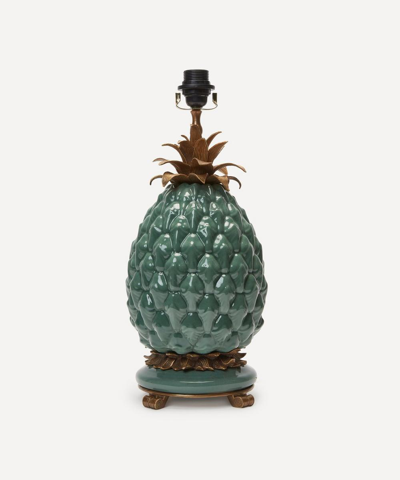 House Of Hackney Ananas Pineapple Lampstand Verdigris In Dark Green