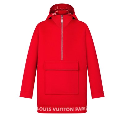 Pre-owned Louis Vuitton Parka With Hood And Flap Pocket In Red