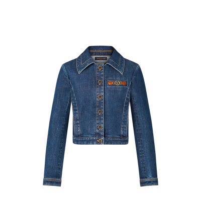 Pre-owned Louis Vuitton Retro Jacket In Organic Cotton Denim In Blue