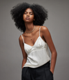 Allsaints Rali Top In Oyster White