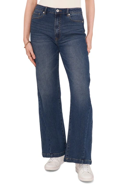 Vince Camuto High Waist Wide Leg Jeans In 010 Mid Indigo (vc)