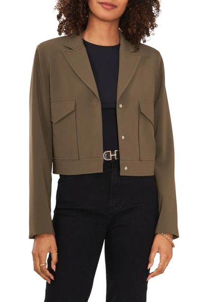 Vince Camuto Women's Notched Collar Cropped Blazer In Light Olive