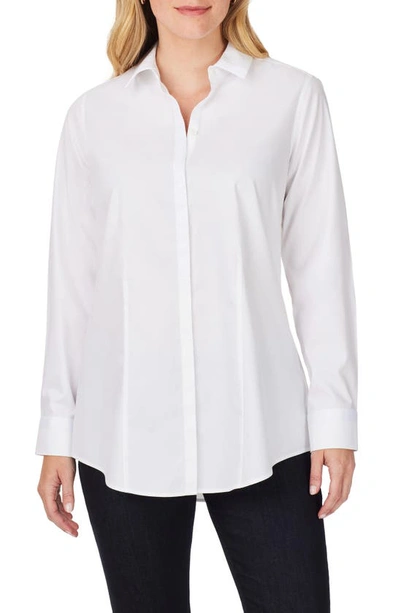 Foxcroft Thea Button-up Shirt In White