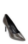 Karl Lagerfeld Women's Royale Pointed-toe Patent Dress Pumps In Anthracite