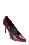 Karl Lagerfeld Women's Royale Pointed-toe Patent Dress Pumps In Port