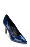 Karl Lagerfeld Women's Royale Pointed-toe Patent Dress Pumps In Midnight
