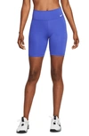 Nike Women's One Mid-rise 7" Biker Shorts In Blue