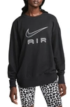 Nike Sportswear Air Fleece Crewneck Sweatshirt In Black