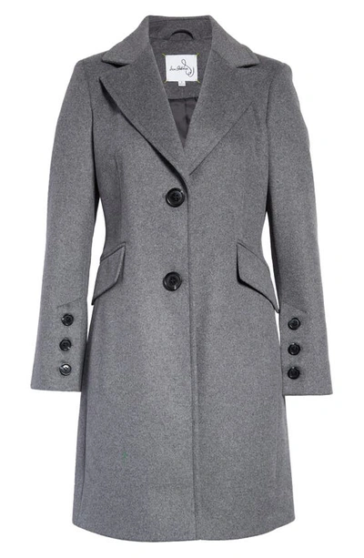 Sam Edelman Herringbone Wool Blend Coat In Black