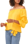 Vince Camuto Women's Off-the-shoulder Tiered-sleeve Blouse In Yellow