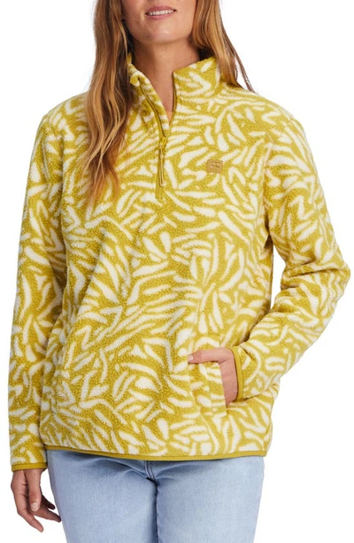 BILLABONG BOUNDARY WATER REPELLENT QUARTER ZIP FLEECE JACKET 