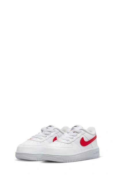 Nike Air Force 1 Crater Sneaker In White/ White/ Volt/ Red