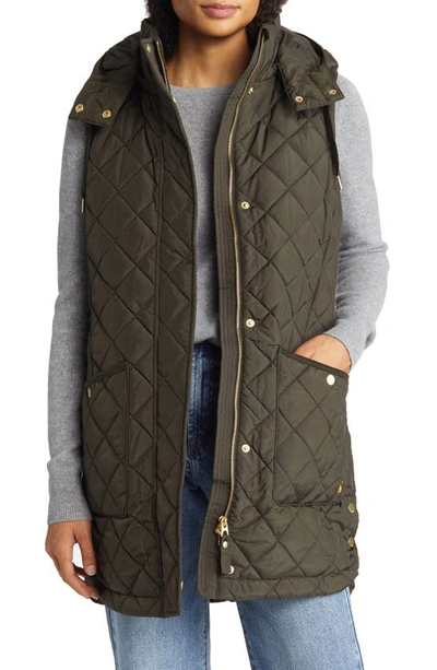 Joules Chatham Water Resistant Recycled Polyester Vest In Heritage Green