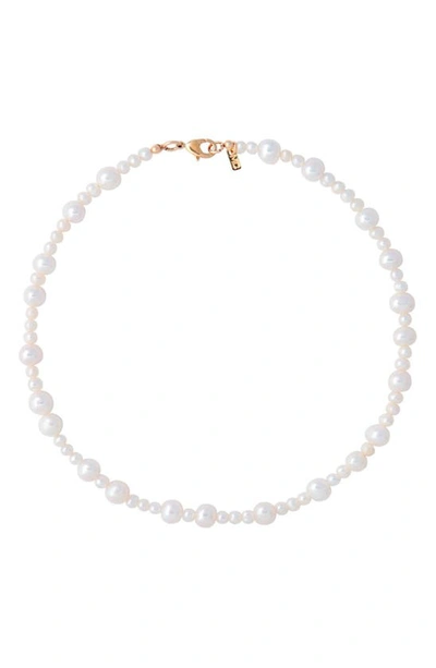 Martha Calvo Lottie Freshwater Pearl Necklace In Gold