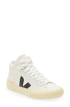 Veja Women's Minotaur High Top Sneakers In Extra-white Black Butter