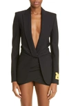 Off-white Dry Wo Black Twisted Jacket In Black