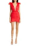 Sau Lee Harlie Body-con Cocktail Dress In Red