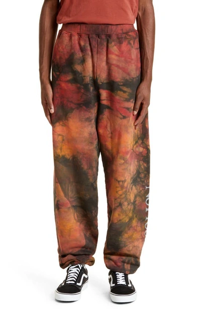 Aries Tie-dye Print Sweatpants In Orange