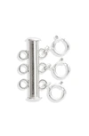 Set & Stones Layered Necklace Detangler In Silver