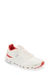 On Cloudnova Form Sneaker In White/ Red