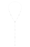 Hautecarat Lab Created Diamond Y-necklace In 18k Wg