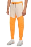 Nike Tech Fleece Jogger Sweatpants In Orange/tan