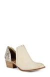 Diba True Shy Town Bootie In White Silver Grey