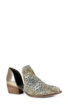 Diba True Shy Town Bootie In Multi Leopard Gold