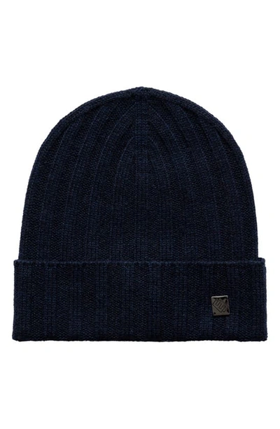 Eton Men's Luxury Knit Beanie Hat In Navy Blue