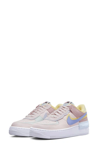 Nike Air Force 1 Shadow Sneaker In Pink/ Lemon Wash/ Thistle