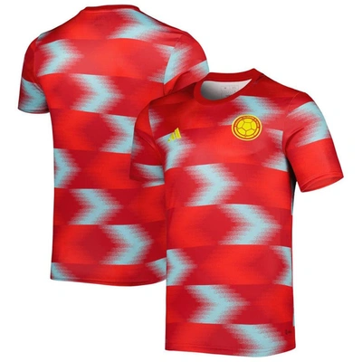 Adidas Originals Adidas Red Colombia National Team 2022 Pre-match Top In Multi
