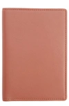 Royce New York Personalized Rfid Leather Card Case In Tan- Gold Foil