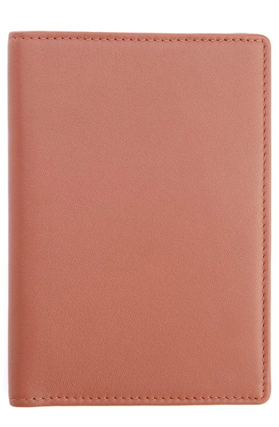 Royce New York Personalized Rfid Leather Card Case In Tan- Gold Foil