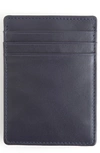 Royce New York Personalized Magnetic Money Clip Card Case In Navy Blue